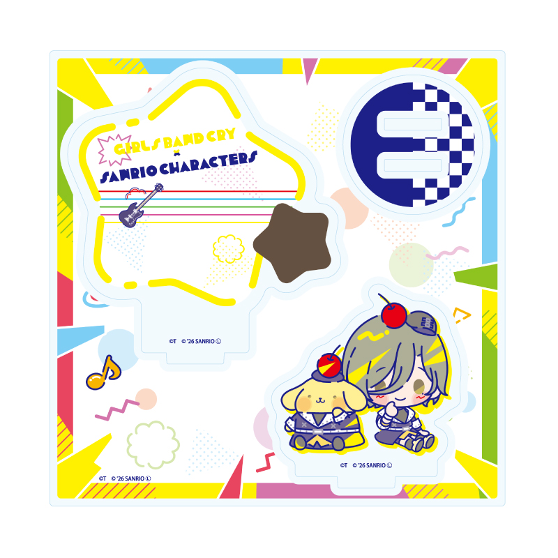 Acrylic Stand Plate "Girls Band Cry" x Sanrio Characters 05 Rupa x Pom Pom Purin (Collaboration Illustration)