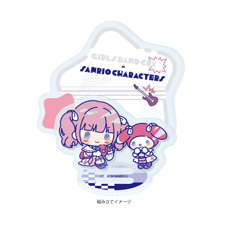 Acrylic Stand Plate "Girls Band Cry" x Sanrio Characters 06 Hina x My Melody (Collaboration Illustration)