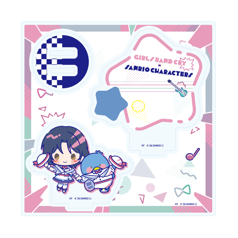 Acrylic Stand Plate "Girls Band Cry" x Sanrio Characters 07 Nana x Tuxedosam (Collaboration Illustration)