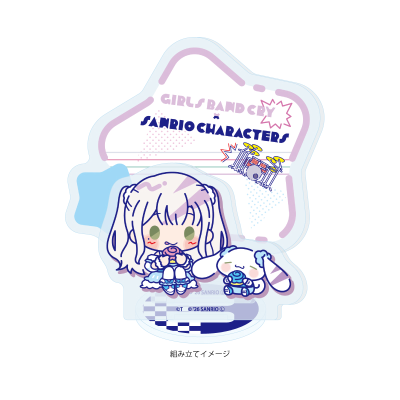 Acrylic Stand Plate "Girls Band Cry" x Sanrio Characters 09 Ai x Cinnamoroll (Collaboration Illustration)