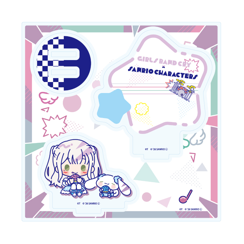 Acrylic Stand Plate "Girls Band Cry" x Sanrio Characters 09 Ai x Cinnamoroll (Collaboration Illustration)