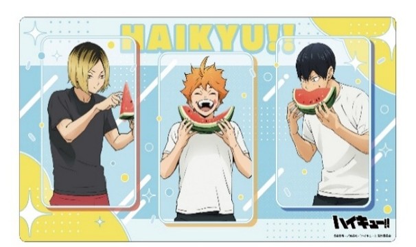 "Haikyu!!" Rubber Desk Mat Collection Watermelon (Hinata & Kageyama & Kozume)