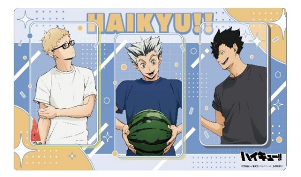 "Haikyu!!" Rubber Desk Mat Collection Watermelon (Tsukishima & Kuroo & Bokuto)