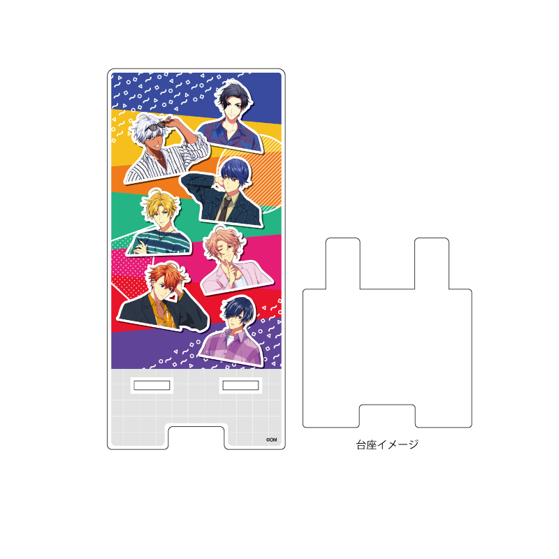 Sma Chara Stand "Obey Me!" 03 Group Design Retro Fashion Ver. (Original Illustration)
