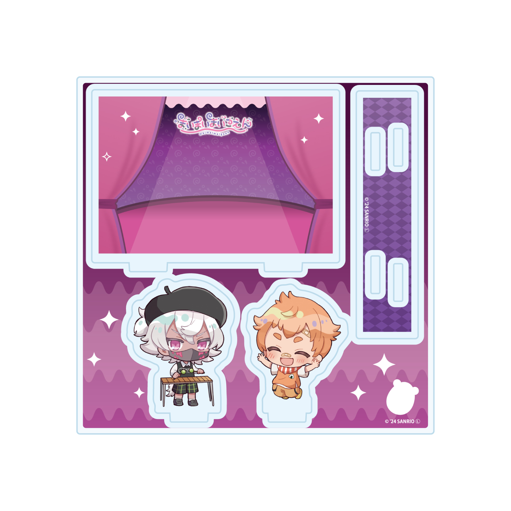 Acrylic Stand Plate "Maimaimaigoen" 45 Hayate & Daigoro (Mini Character Illustration)