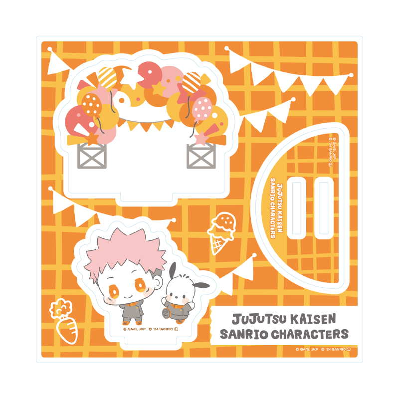 Acrylic Stand Plate "Jujutsu Kaisen" Shibuya Incident x Sanrio Characters 01 Itadori Yuji x Pochacco (Collaboration Illustration)