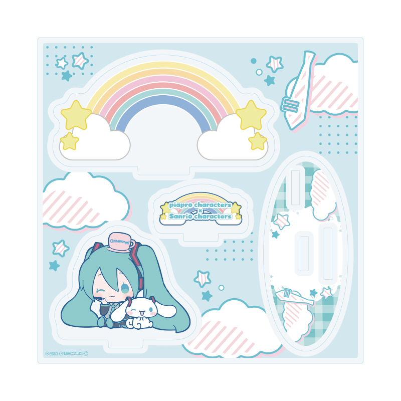 Acrylic Stand Plate Piapro Characters x Sanrio Characters 01 Hatsune Miku x Cinnamoroll (Collaboration Illustration)
