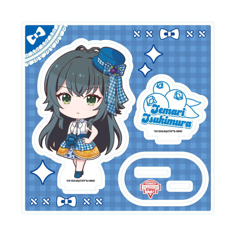 Acrylic Stand Plate "Gakuen Idolmaster" 02 Tsukimura Temari Crepe Style Dress Ver. (Mini Character Illustration)