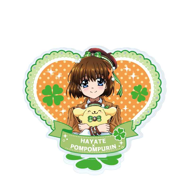 Acrylic Stand "Magical Girl Lyrical Nanoha" Series x Sanrio Characters 03 Hayate x Pom Pom Purin (Life-Size Illustration)