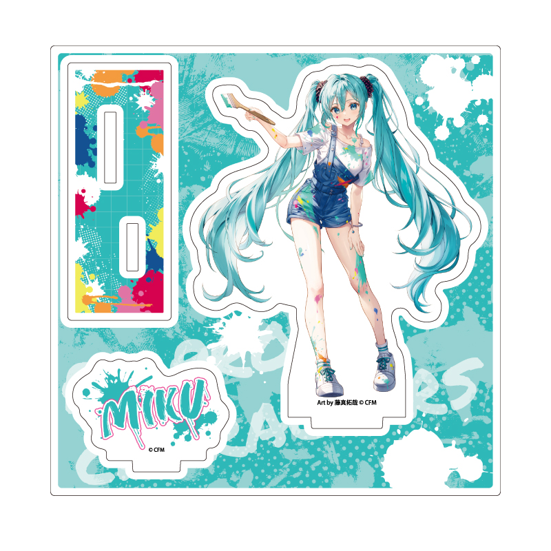 Acrylic Stand Plate Piapro Characters 13 Hatsune Miku Paint Ver. (Original Illustration)