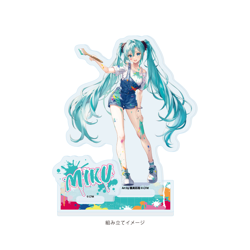 Acrylic Stand Plate Piapro Characters 13 Hatsune Miku Paint Ver. (Original Illustration)