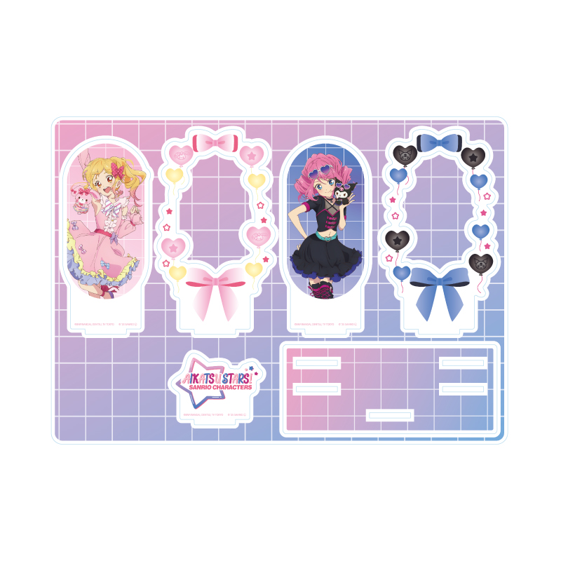 Premium Acrylic Diorama Plate "Aikatsu Stars!" x Sanrio Characters 01 A Ver. (Collaboration Illustration (Life-Size))