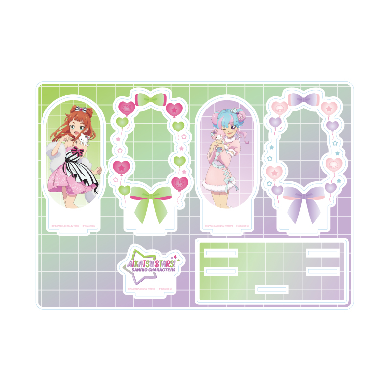 Premium Acrylic Diorama Plate "Aikatsu Stars!" x Sanrio Characters 02 B Ver. (Collaboration Illustration (Life-Size))