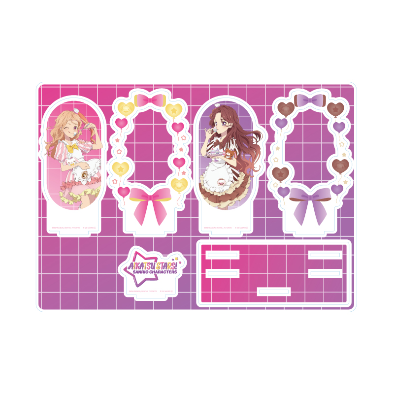 Premium Acrylic Diorama Plate "Aikatsu Stars!" x Sanrio Characters 03 C Ver. (Collaboration Illustration (Life-Size))