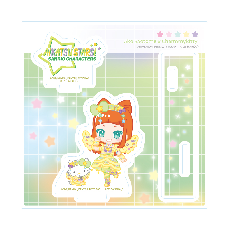Acrylic Stand Plate "Aikatsu Stars!" x Sanrio Characters 04 Saotome Ako x Charmmy Kitty (Collaboration Illustration (Mini Character))