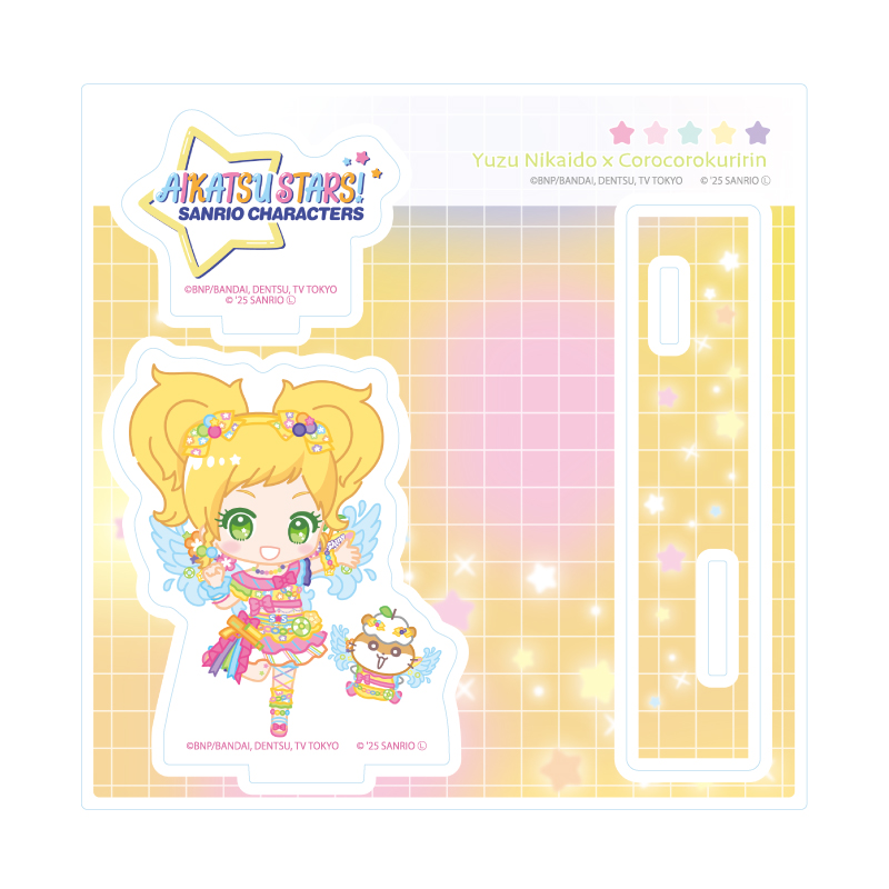 Acrylic Stand Plate "Aikatsu Stars!" x Sanrio Characters 08 Nikaido Yuzu x Coro Coro Kuririn (Collaboration Illustration (Mini Character))