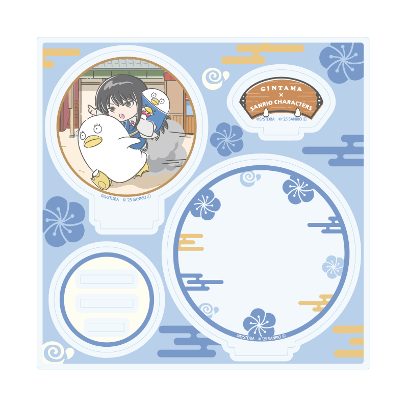 Acrylic Stand Plate "Gintama" x Sanrio Characters 08 Katsura Kotarou x Tuxedosam (Collaboration Illustration)