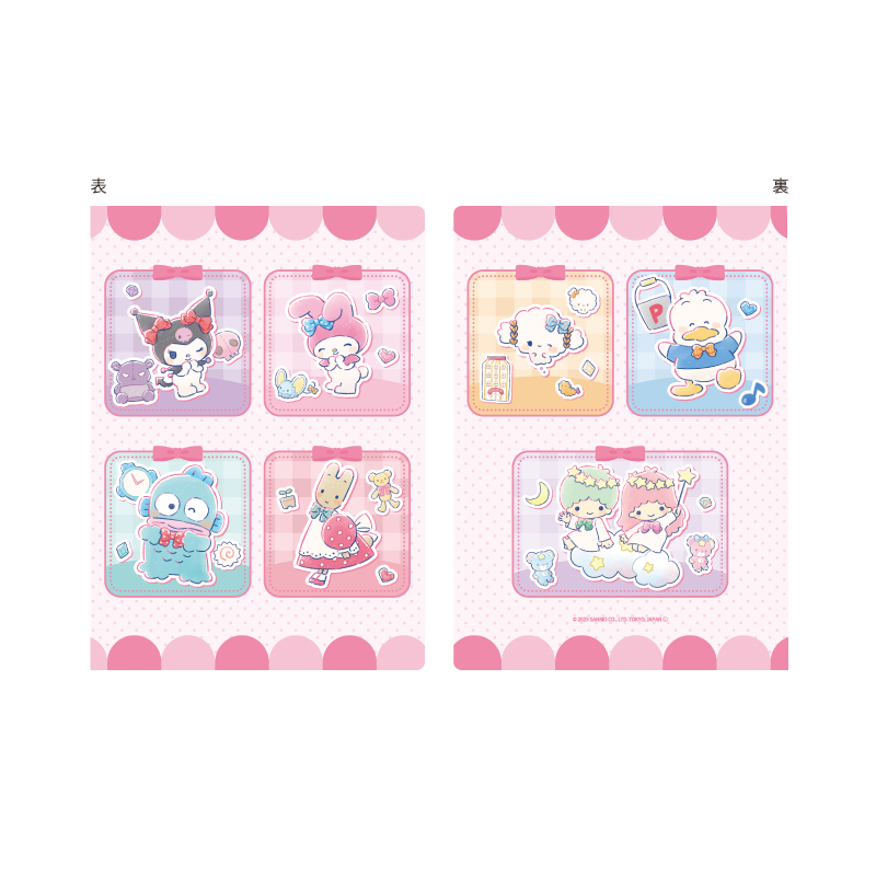 Premium Postcard Holder Sanrio Characters 01 Group Design (Graff Art Illustration)