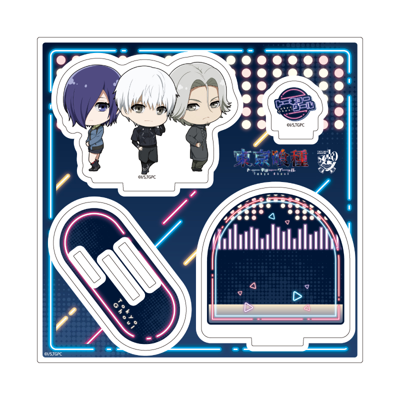 Acrylic Stand Plate "Tokyo Ghoul" 01 Kaneki & Toka & Yomo (Mini Character Illustration)