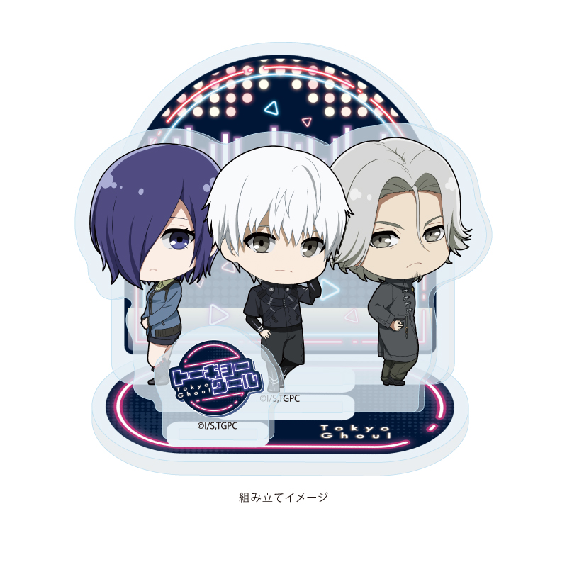 Acrylic Stand Plate "Tokyo Ghoul" 01 Kaneki & Toka & Yomo (Mini Character Illustration)