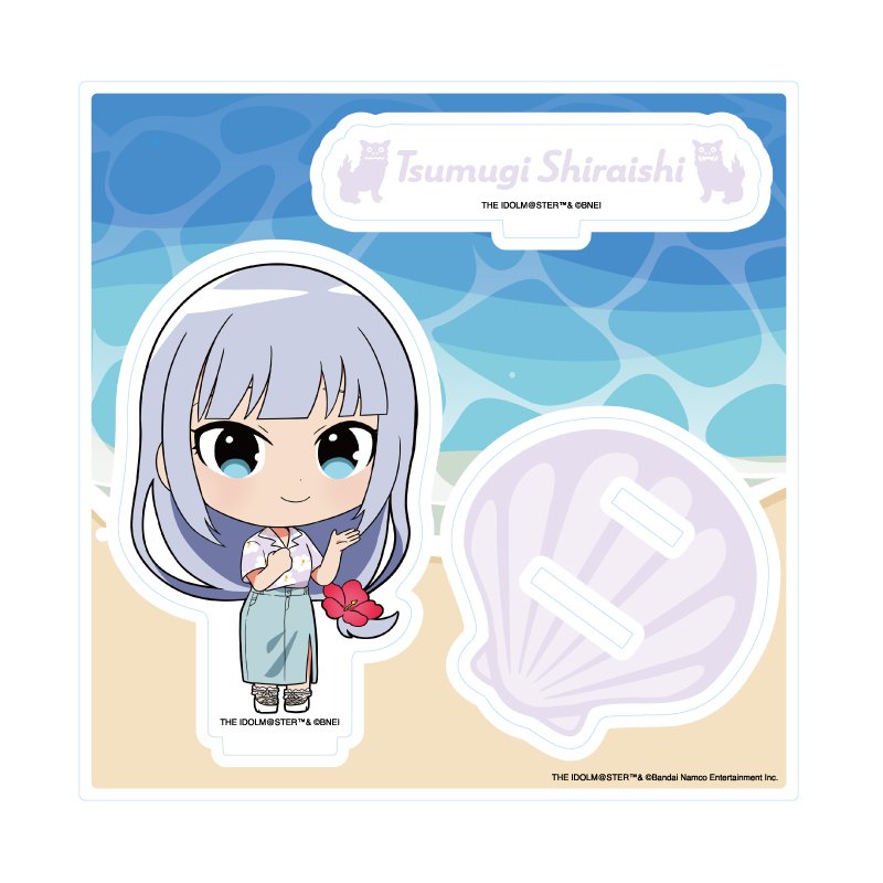 Acrylic Stand Plate "The Idolmaster Million Live!" 21 Shiraishi Tsumugi Haisai! Ver. (Mini Character Illustration)