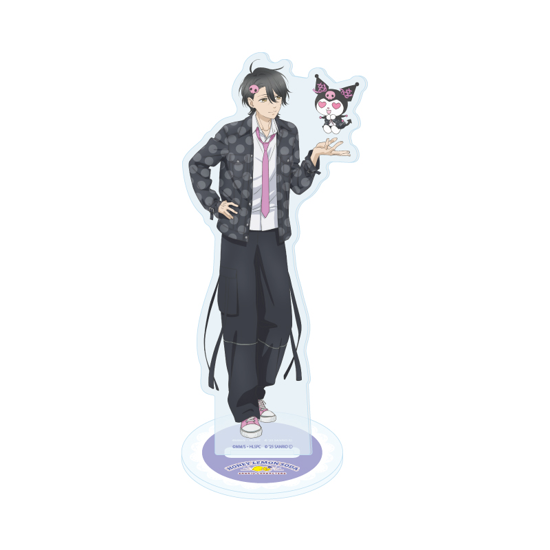 Acrylic Stand "Honey Lemon Soda" x Sanrio Characters 05 Takamine Tomoya x Kuromi (Life-Size Illustration)