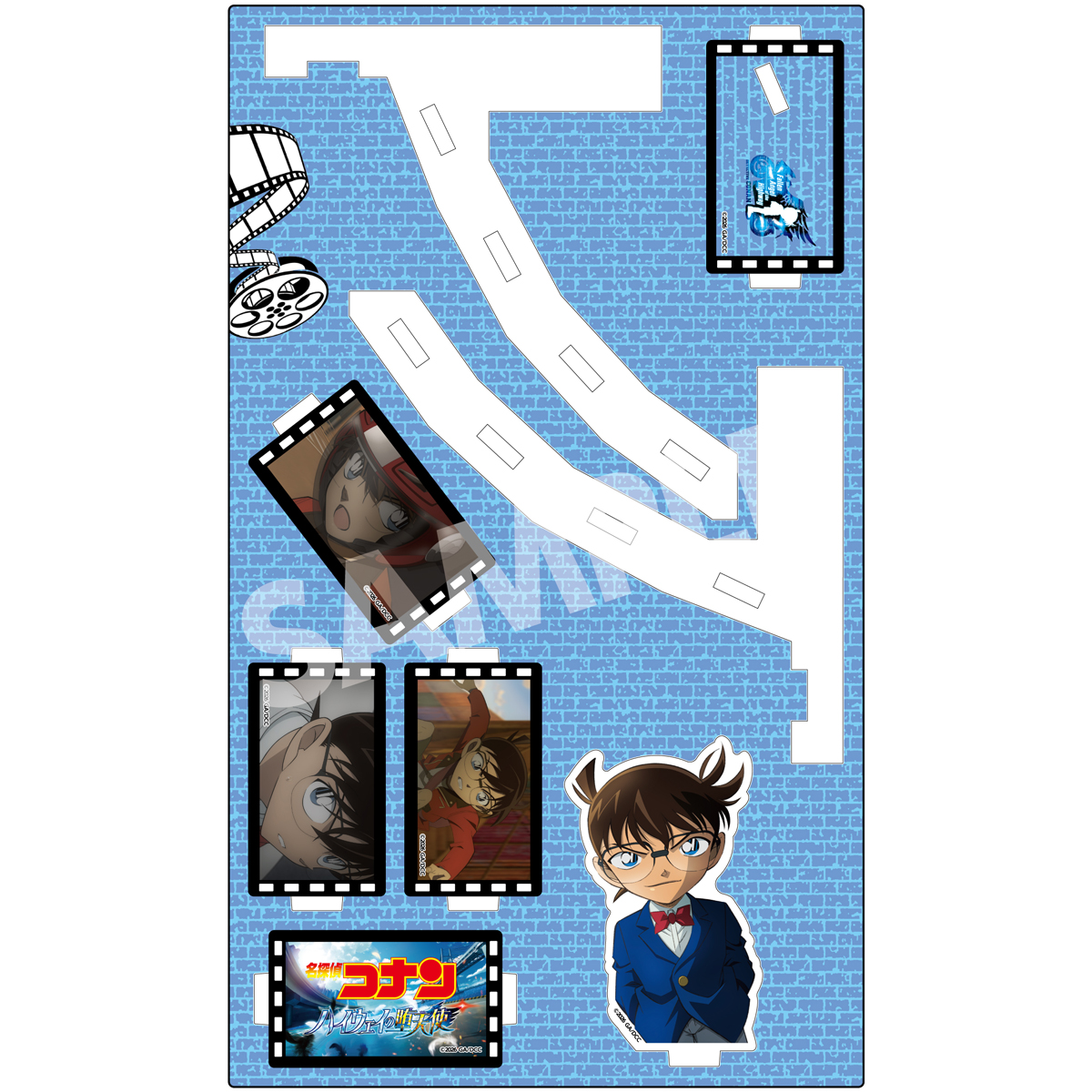"Detective Conan: Fallen Angel of the Highway" Memory Reel Diorama Acrylic Stand Edogawa Conan