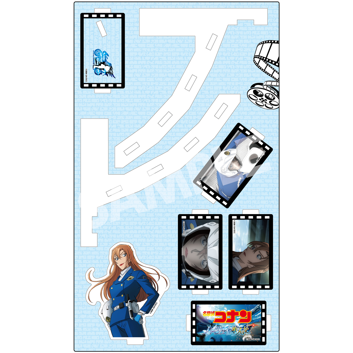 "Detective Conan: Fallen Angel of the Highway" Memory Reel Diorama Acrylic Stand Hagiwara Chihaya