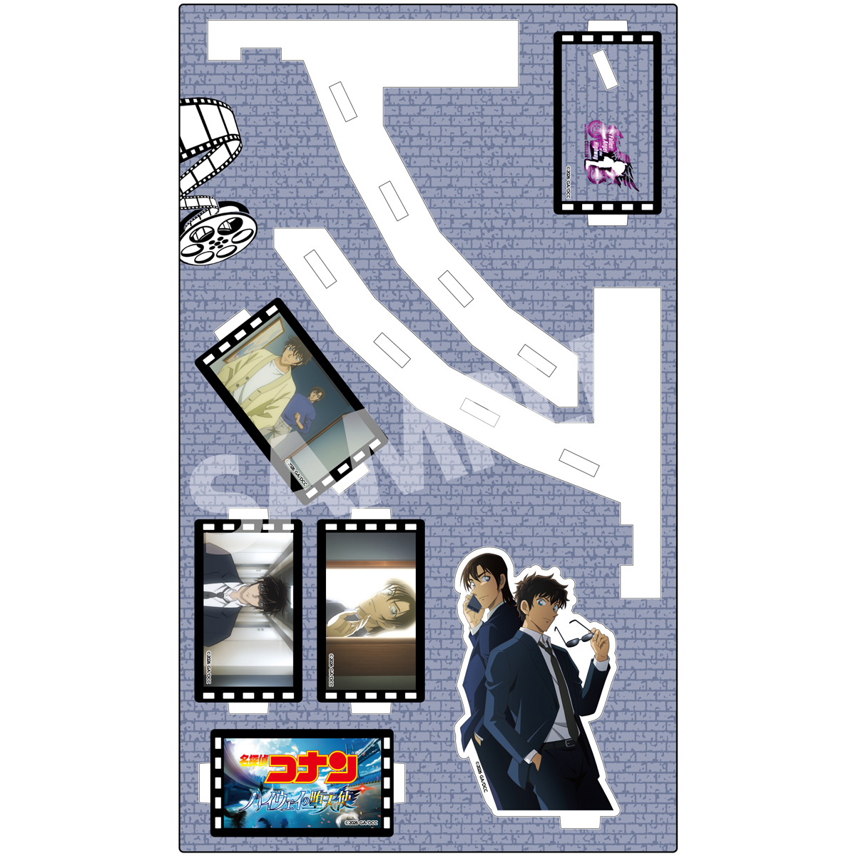 "Detective Conan: Fallen Angel of the Highway" Memory Reel Diorama Acrylic Stand Hagiwara Kenji & Matsuda Jinpei