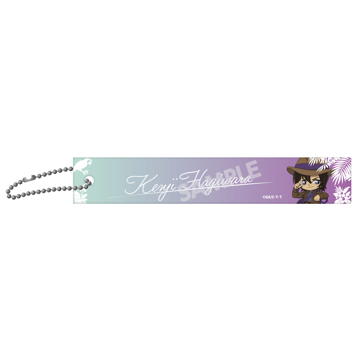 "Detective Conan" Adventure Collection Hotel Room Key Style Acrylic Ball Chain Hagiwara Kenji
