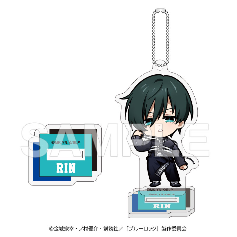 [Pre-order] "Blue Lock" Chibi Chara Acrylic Stand Key Chain Itoshi Rin Harness Style