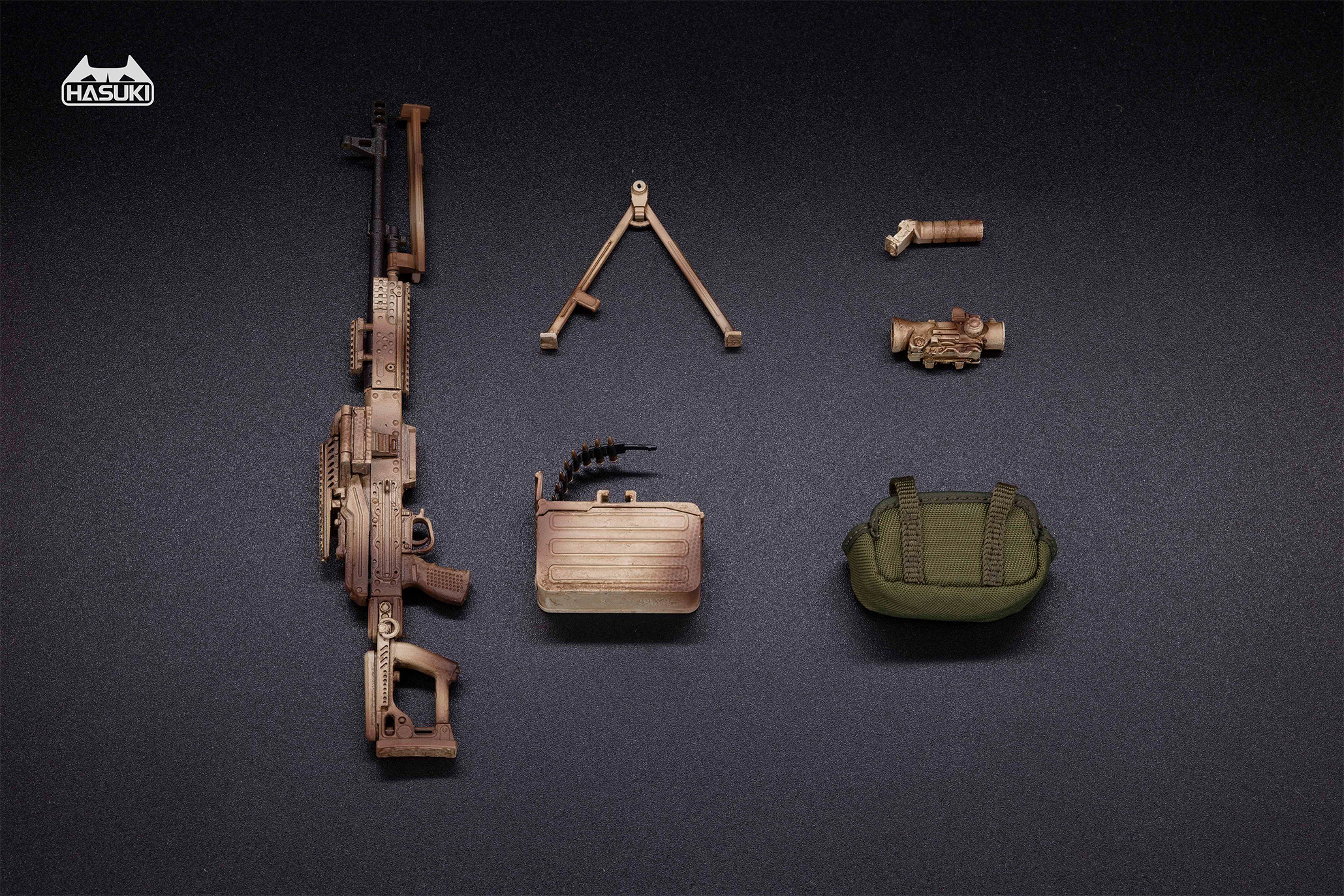HASUKI WM-05B 1/12 SCALE PKM EQUIPMENT SET (DESERT CAMOUFLAGE)