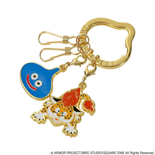"Dragon Quest" Smile Slime Metal Key Ring Slime & Baby Panther