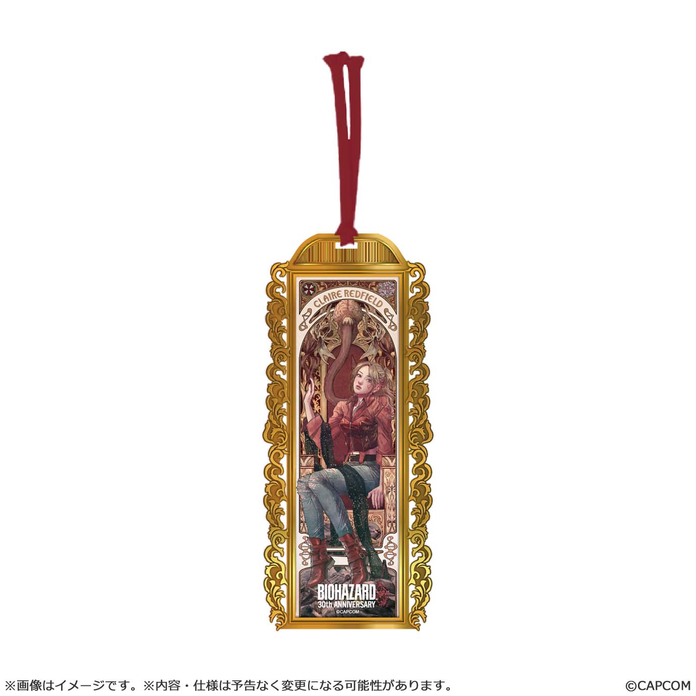 "Resident Evil" 30th Anniversary Main Art Metal Book Marker Claire