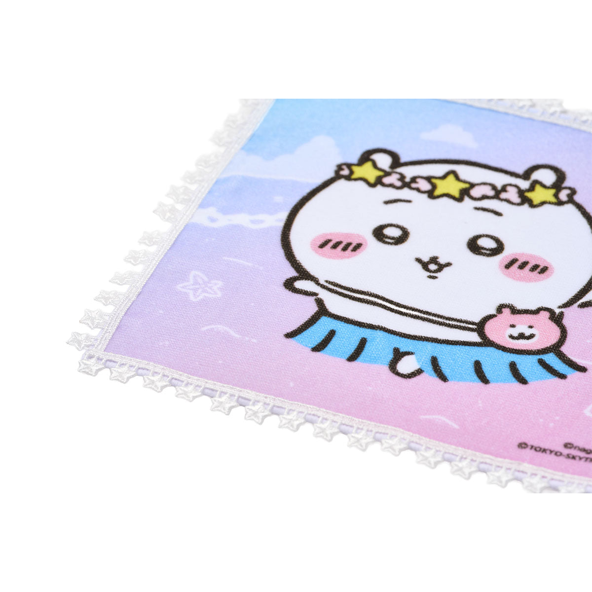 [Pre-order] Chiikawa Movie Chiikawa☆Starry Skytree(R) and Secret Island Lace-trimmed Mini Towel - Chiikawa