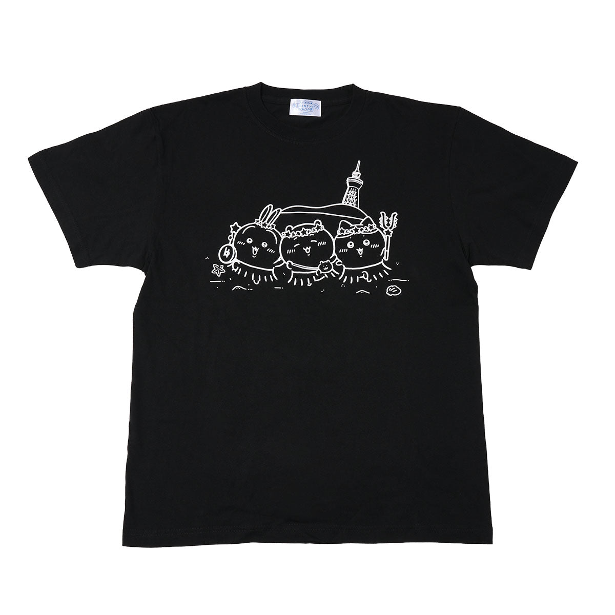 [Pre-order] Chiikawa Movie Chiikawa☆Starry Skytree(R) and Secret Island T-Shirt - Black
