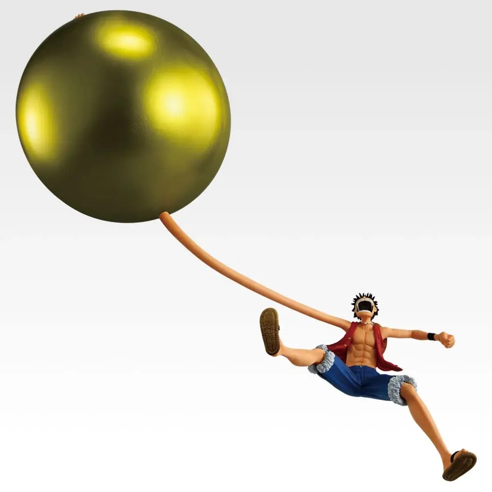 A prize Monkey D. Luffy MASTERLISE EXPIECE with golden ball on his stretched arm