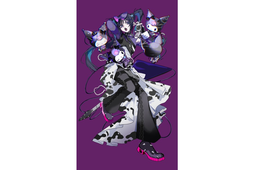 Ado and several Kuromi characters in the official artwork for the single DND feat. KUROMI