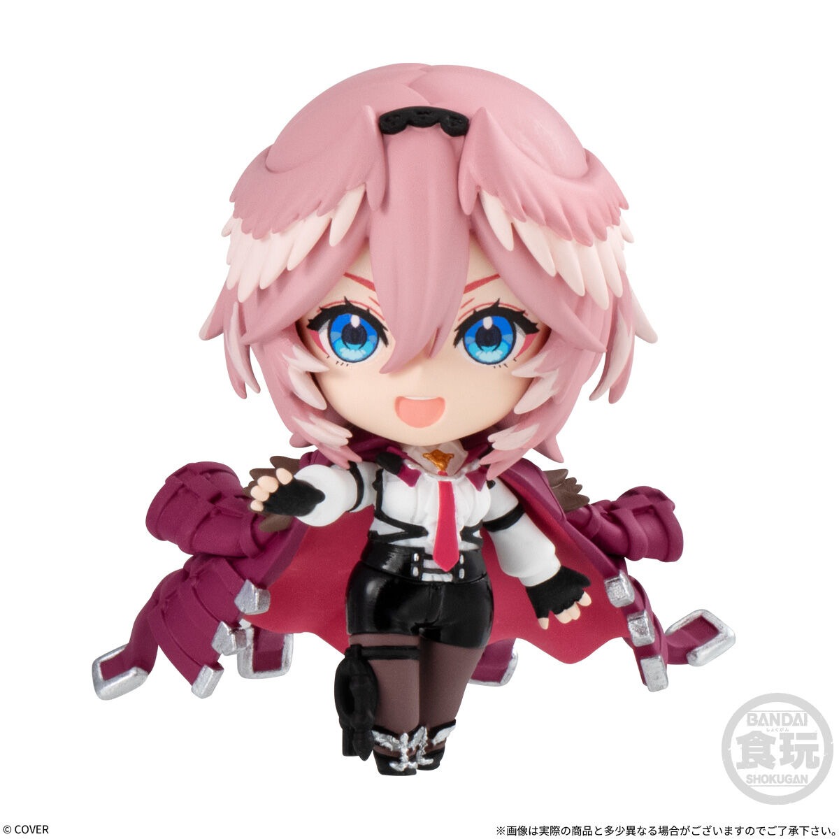 Takane Lui deformed mini figure in her white shirt, red tie and dark burgundy cape