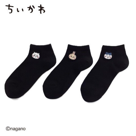 Chiikawa one-point embroidered socks pack