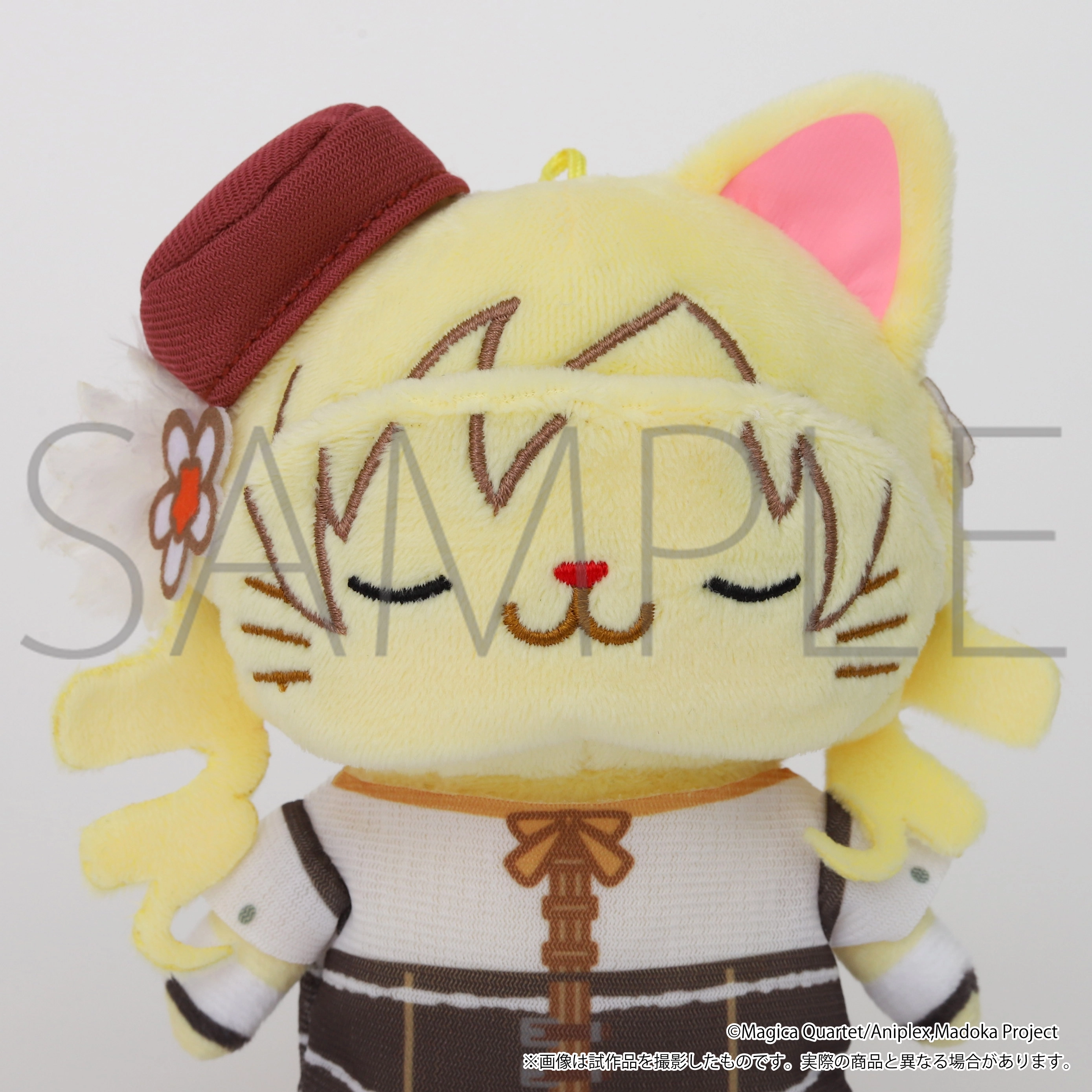 [Pre-order] "Puella Magi Madoka Magica" with CAT Eye Mask Plush Keychain - Tomoe Mami