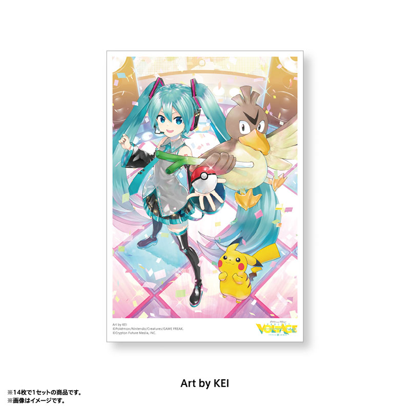 [Pre-order] Pokemon feat. Hatsune Miku PokéMiku Voltage Live - Postcard Set A (14 cards)