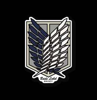 [In stock] "Attack on Titan" B-side Label (Water & UVrays Protected) - Survey Corps (調査兵団)