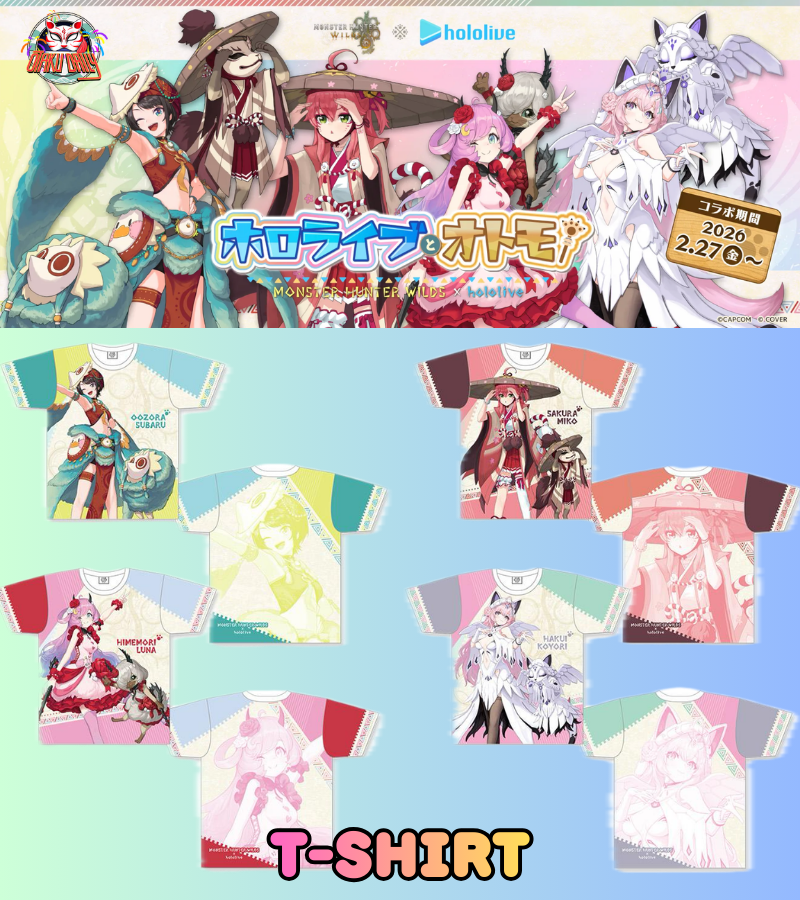[Pre-order] CAPCOM Monster Hunter Wilds x hololive Production Vol.2 Merch - T-shirt