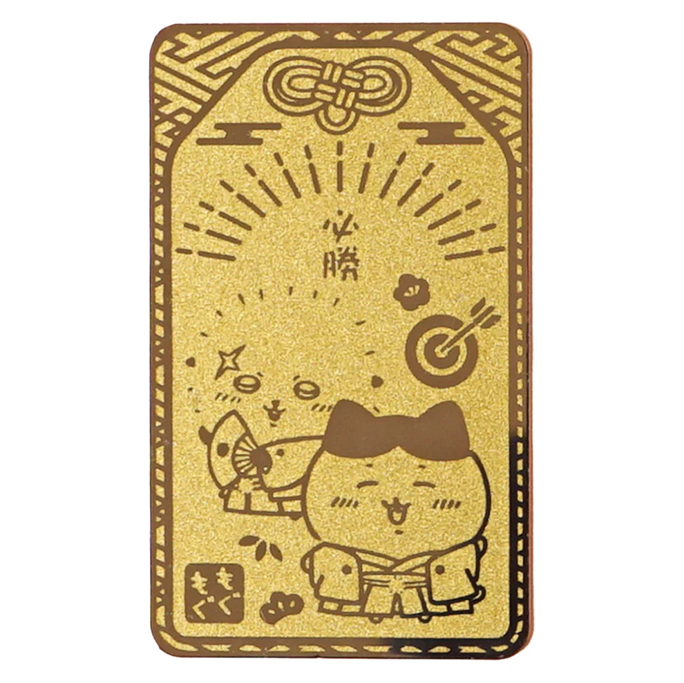 [In Stock] Chiikawa Japanese-style glittering gold amulet - Hachiware & Rakko