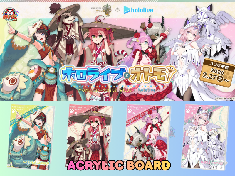 [Pre-order] CAPCOM Monster Hunter Wilds x hololive Production Vol.2 Merch - Acrylic Board