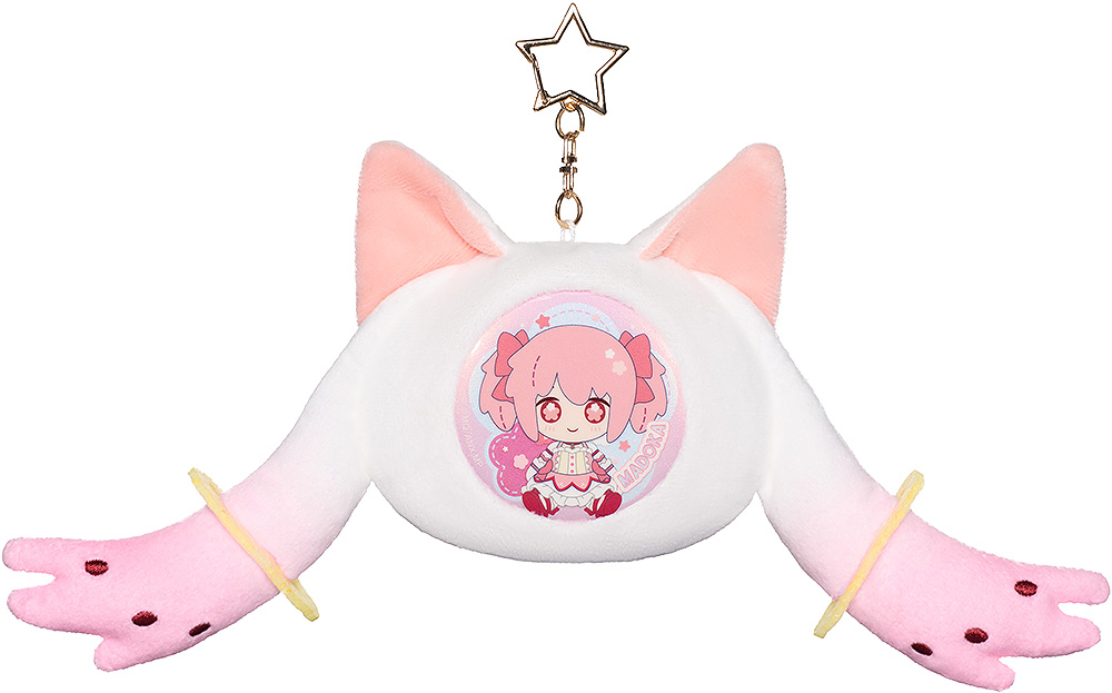"Puella Magi Madoka Magica the Movie New Feature: Rebellion" Fluffy Keychain Pinback Button Case