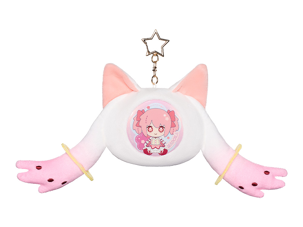 "Puella Magi Madoka Magica the Movie New Feature: Rebellion" Fluffy Keychain Pinback Button Case