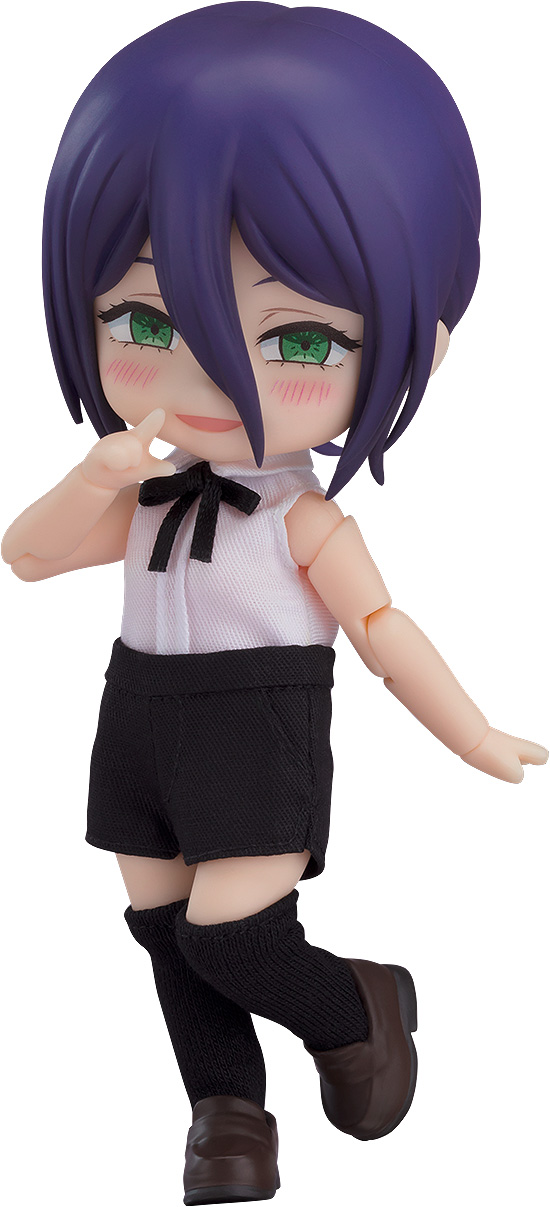 Nendoroid Doll Chainsaw Man The Movie Reze Arc Reze in white top and black shorts