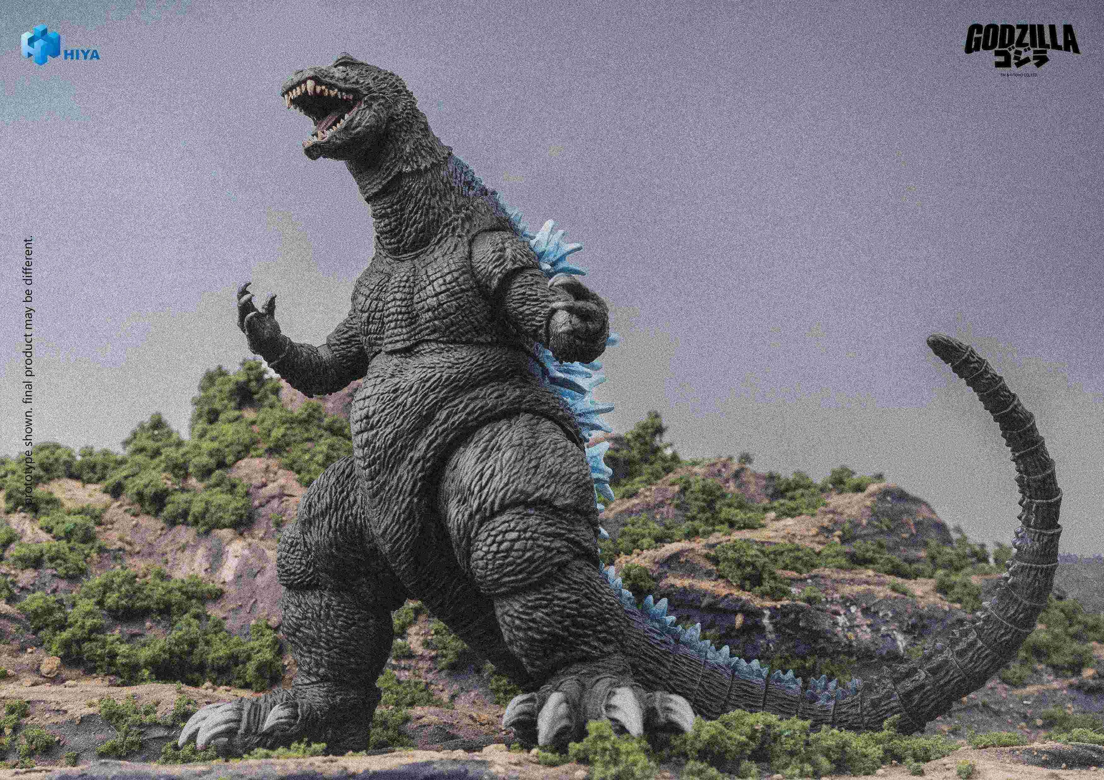 HIYA Exquisite Basic Series Non Scale 7 Inch Original Classic "Godzilla, Mothra and King Ghidorah: Giant Monsters All-Out Attack" (2001) Heat Ray Godzilla Action Figure